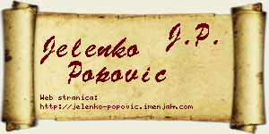 Jelenko Popović vizit kartica